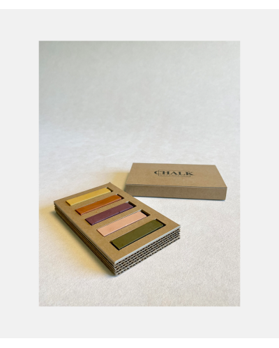 Handmade oilpastels 5 pieces in a box of recycled cardboard - Chalk Copenhagen